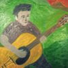 George Mullen, The Lonely Guitarist, 1997, oil on canvas, 40"x30". Copyright © 1997 George Mullen. All rights reserved.