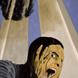 George Mullen, Sept 11 Art / 911 Art: The Endless American Scream, 2002, 48" x 30", oil on canvas. Copyright © 2002 George Mullen. All Rights Reserved. "Nothing left to paint, nothing left to say...September 11 is an irreversible scar seared upon our collective soul."