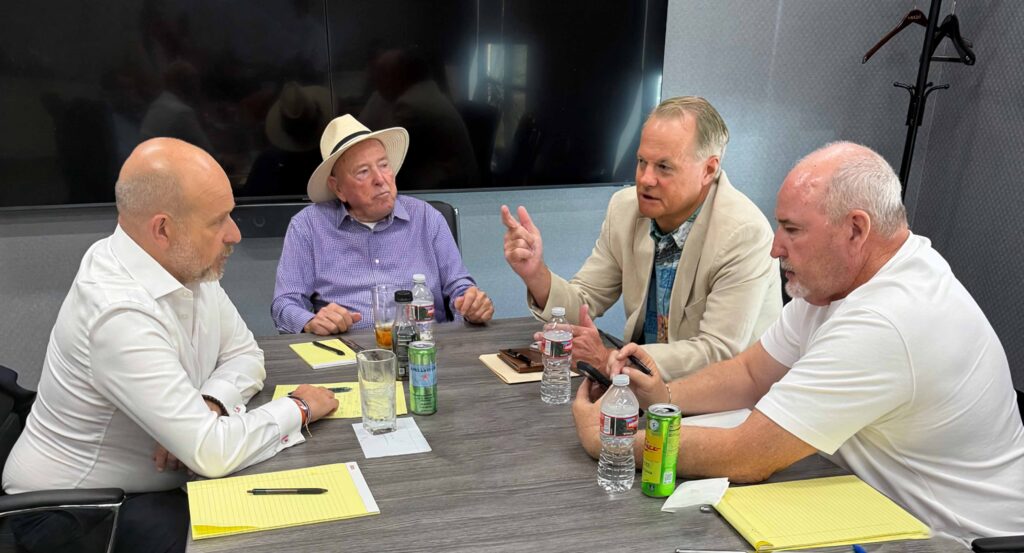 California gubernatorial candidate Steve Hilton, Terrence Caster, George Mullen and Brian Caster